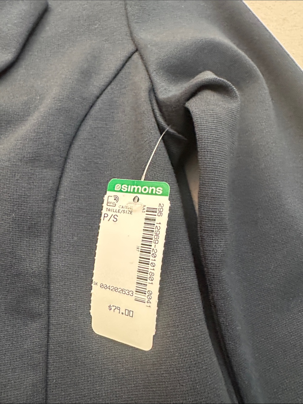 ICHI Women's Navy Blue Tailored Single-Button Blazer, size Sm - Picture 4 of 6
